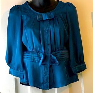 Vintage Free Fashion silk 3/4 sleeve blouse